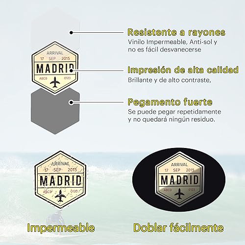 Stickers vintage pays timbres rétro valises autocollants voyage pour scrapbooking portable bagages Multicolor - Nail Gallerys