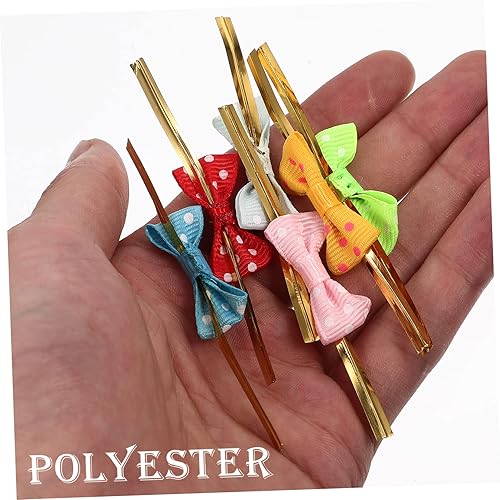 UKCOCO 100Pièces Liens de Multicolores avec Nœud Réutilisable pour Collations pour Événements Festifs Gâteaux - Nail Gallerys
