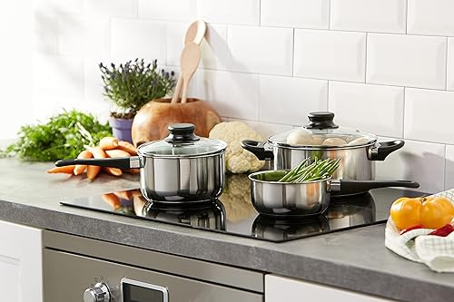 Ikea Marmite Annons Lot de 5 casseroles en acier inoxydable avec couvercle en verre pour induction - Nail Gallerys