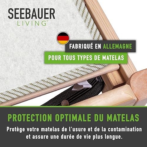 SEEBAUER Living Protège-Matelas en Feutre (90 x 200 cm) Tapis antidérapant pour sommier et Matelas sous-Matelas de Protection Fabriqué en Allemagne - Nail Gallerys