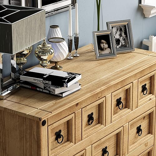 Vida Designs Corona Commode marchande 9 tiroirs en pin Massif - Nail Gallerys