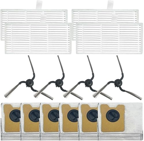 Kit d'accessoires de nettoyage tout-en-un pour aspirateur robot Eufy C10 4 filtres, 6 sacs à poussière et 4 brosses latérales pour une performance supérieure - Nail Gallerys