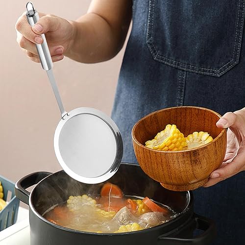 Mesh Colander Spoon - Skimmer Spoon | Stainless Steel Kitchen Mesh Colander Spoon, Multi-Functional Skimming Spoon with Ergonomic Handle for Juices, Soup - Nail Gallerys