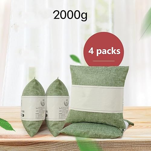 ZSSHUIHH 4PC Sacs de Charbon Actif pour Audi S4 Sedan Avant 4A 8D 8E B8 B9 / Cabrio 8E, Sac de Charbon de Bambou Purifier l'air de la Voiture Déodorant,- Green - Nail Gallerys