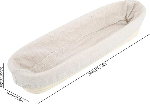 Panier à Pain Ovale de 34 Cm de Long pour Le Levain, Bols à Levain, Panier en Rotin avec Doublure pour la Fabrication du Pain, la Cuisson, la Fermentation. - Nail Gallerys