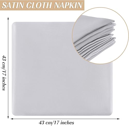Qianyu Lot de 6 serviettes de table damassées - 43 x 43 cm - Tissu doux et soyeux - Indéchirable - Lavables - De qualité supérieure - Pour mariage, banquet, fête (blanc) - Nail Gallerys