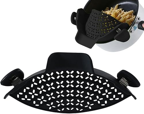Ynnhik Passoire à pâtes - Filtre à clip en silicone - Passoire à clip résistante à la chaleur - Passoire de cuisine pour pâtes, spaghettis - Nail Gallerys