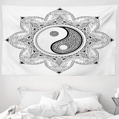 ABAKUHAUS Nautique Tapisserie, Bateau à Voile sur la mer, Couleurs sans décoloration, 150 x 110 cm, Bleu et Blanc - Nail Gallerys