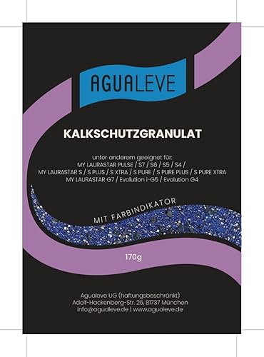 AGUALEVE Granulés de protection anti-calcaire pour systèmes de repassage Laurastar - 6 x 170 g - Qualité de marque fabriquée en UE - Recharge - Filtre anti-calcaire - Filtre à eau - Protection contre - Nail Gallerys