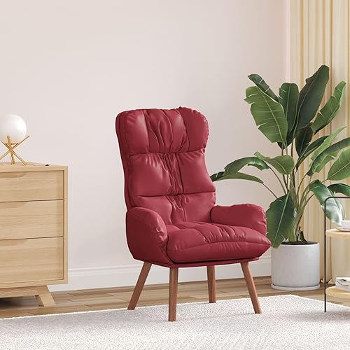 vidaXL Fauteuil Relaxant Rouge Vin en Similicuir - Nail Gallerys