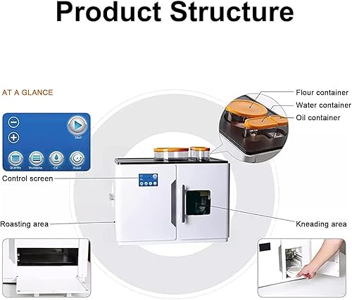 Qiang Machine à Crêpes Entièrement Automatique Intelligente 1800w Machine à Roti Machine à Tortillas à Pain Plat Libérez Vos Mains,Production en Un Clic,pour Usage Domestique Et Commercial - Nail Gallerys