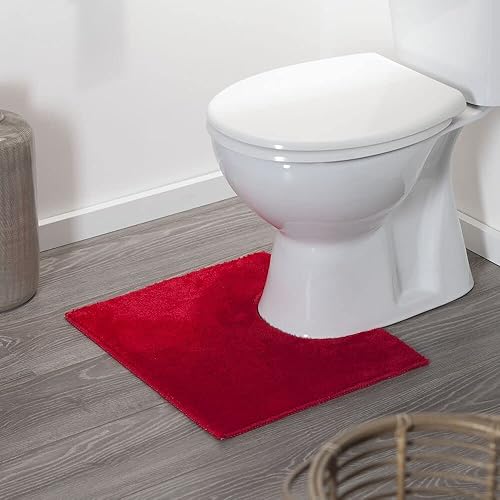 Sealskin Doux, Tapis de Contour WC, Polyester, 45 x 50 cm, Rouge - Nail Gallerys