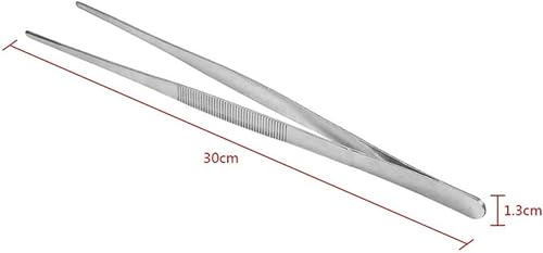 Pinces de Cuisson Inox Longues,Pince à épiler en Acier Inoxydable 30 cm Pince Precision Cuisine Outil De Cuisine Longue Pince à Épiler Droite Pince Precision Cuisine pour Cuisson Viande légume - Nail Gallerys
