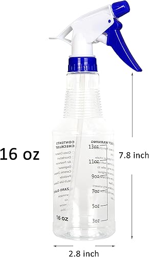 Youngever Lot de 4 Vaporisateur Vide Plastique 500ML, Bouteille Plastique Pulverisateur 500ML Flacons Pulvérisateurs - Nail Gallerys