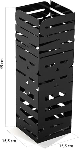Versa Ingolstadt Porte-Parapluie pour l'Entrée, Chambre ou Hall, Porte Parapluie Moderne, Dimensions (H x l x L) 49 x 15,5 x 15,5 cm, Métal, Couleur: Blanc - Nail Gallerys