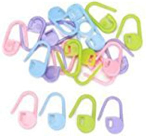 Lot de 50 marqueurs de bagues en plastique de couleur aléatoire de petite taille pour tricot, crochet, verrouillage de maille, solides et rentables. - Nail Gallerys