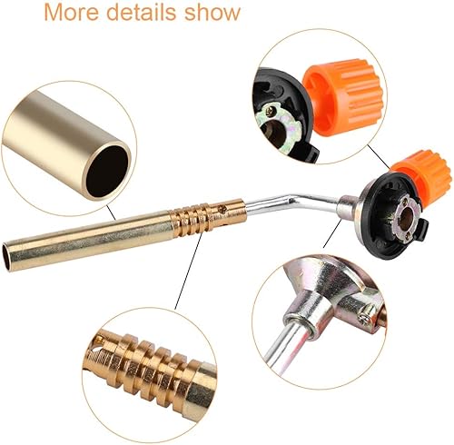 DEWIN Bruleur Gaz,Torche à Gaz Lance Flammes,Brûleur Butane Sanitair Gaz Blow Torch Allumage Manuel Camping Soudage BBQ - Nail Gallerys