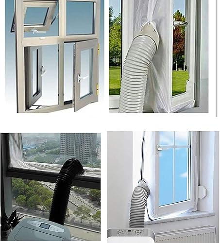 WCT 400CM Joint de Fenêtre pour La Climatisation Mobile, Coupe la Fonction d'air Chaud, Facile à Installer,Fonctionne avec Toutes Les Unités De Climatisation Mobiles et Sèche-Linge - Nail Gallerys