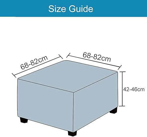 C/N Housse de Pouf carrée élastique Housse ottomane carrée Couvre-Tabouret Pouf Repose-Pieds carré Couvre-Tabouret Housse de Tabouret Housse de Repose-Pieds Haricot Vert - Nail Gallerys
