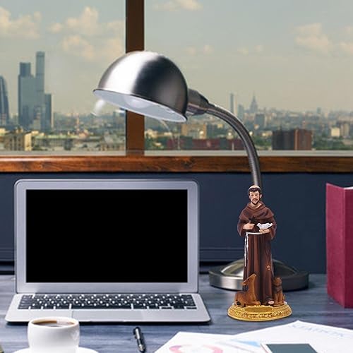 Saint François – Statue Peinte à la Main avec Colombe et Croix, Table, Inspiration prière, Collection Renaissance, décoration d'intérieur, Religieux - Nail Gallerys