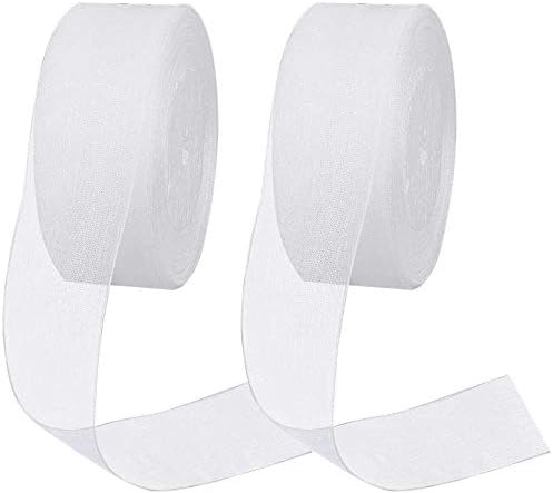Dadabig 2PCS Ruban Satin Blanc 45m, Ruban Organza Ruban Satinée Ruban Mariage Blanc pour Emballage Cadeau Artisanat DIY Décorations Saint-Valentin Mariage Anniversaire - Nail Gallerys