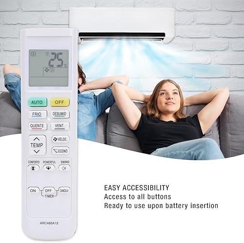 Télécommande de Remplacement pour Climatiseur ARC480A11 ARC480A13 ARC480A9 ARC480A49 ARC480A53 ARC480A55, Télécommande AC à Piles ARC480A12 - Nail Gallerys