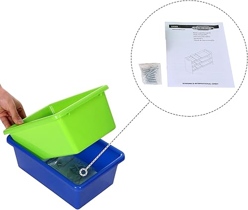 SONGMICS Meuble de Rangement pour Jouets et Livres Chambre d’Enfant GKR02W - Nail Gallerys