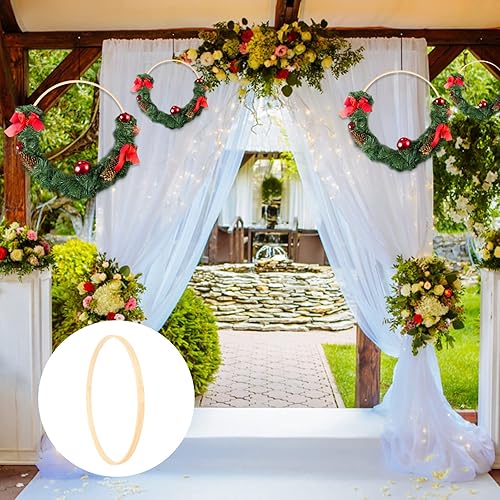 Anruyi 14PCS Cercle en Bambou, Cercle Attrape Reve Anneau pour Couronne Cercle en Bois Macramé 13/15/18/20,5/23/26 /30,5 cm pour Décoration de Couronne de Mariage, Attrape-Rêves et Macramé - Nail Gallerys