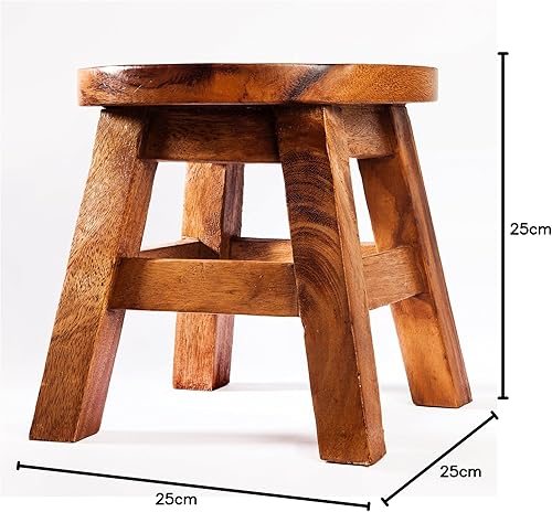 Tabouret pour enfant - En bois massif - Avec motif animal crabe - Hauteur d'assise : 25 cm - Nail Gallerys