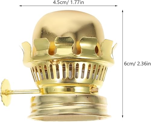 PRETYZOOM BrûLeur De Lampe à PéTrole Vintage Avec MèChe De Rechange En Alliage D'Aluminium - Accessoire Pour Lampes à Huile Diy Et éClairage Antique - Nail Gallerys