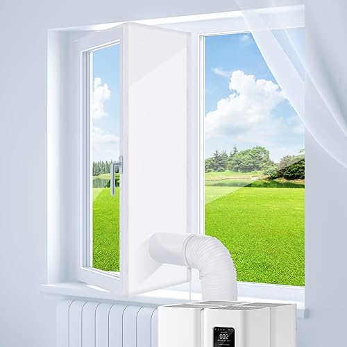 Skeufy Joint de fenêtre pour climatiseurs mobiles, sèche-linge, sèche-linge à évacuation d'air, fenêtre de toit, fenêtre battante, 400 cm, Hot Air Stop - Pas de perçage nécessaire - Nail Gallerys