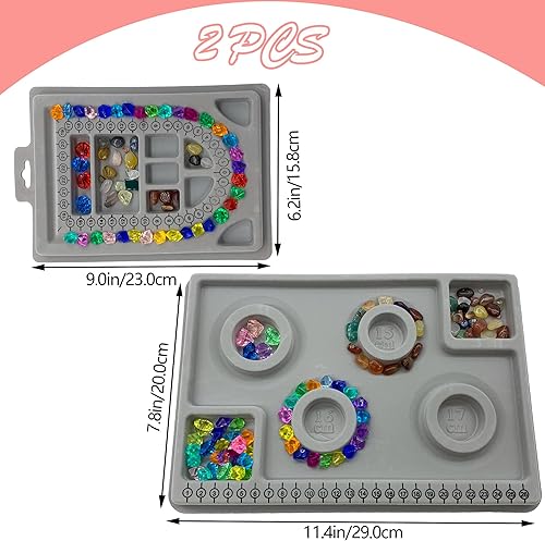 DHER Perle Design Board Plateau Design DIY Craft Tool Bracelet Design Board Planche de conception de collier/bracelet à faire soi-même, outil de conception de perles planche de conception de perles - Nail Gallerys