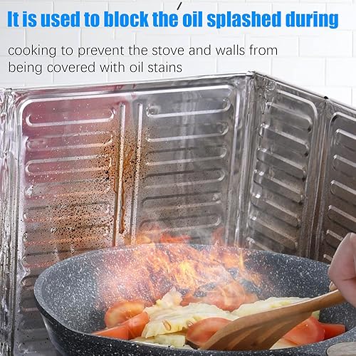 Baffle d'huile de cuisinière - barrière de graisse de cuisson pliable, écran de garde d'éclaboussure résistante à la chaleur | Bouclier mural de cuisine compacte pour la protection des poêles à frire, - Nail Gallerys