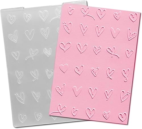 arriettycraft Dossiers de gaufrage en plastique en forme de cœur pour la fabrication de cartes, la Saint-Valentin, le scrapbooking, les travaux manuels, la décoration d'argile - Nail Gallerys