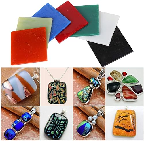 7 couleurs feuilles de verre teinté mosaïque Art verre vitrail faisant pour fait à la main décoration de la maison outil bricolage artisanat - Nail Gallerys