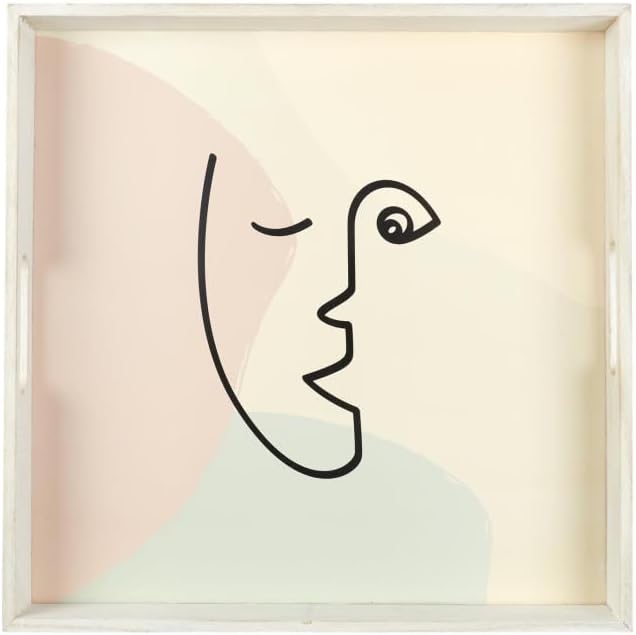 Plateau de Service en Bois 'Arty' 40cm Beige - Nail Gallerys