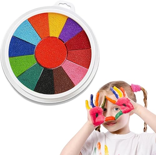 Fleuse Tampons Encreurs Enfants, 13 Couleurs Encre Doigt Encreur Couleur Tampon Enfant Coussins Pour Empreinte, Lavable, Non Toxique Encre Tampon, Pour Papier, Bricolage Et Cadeau D'anniversaire - Nail Gallerys