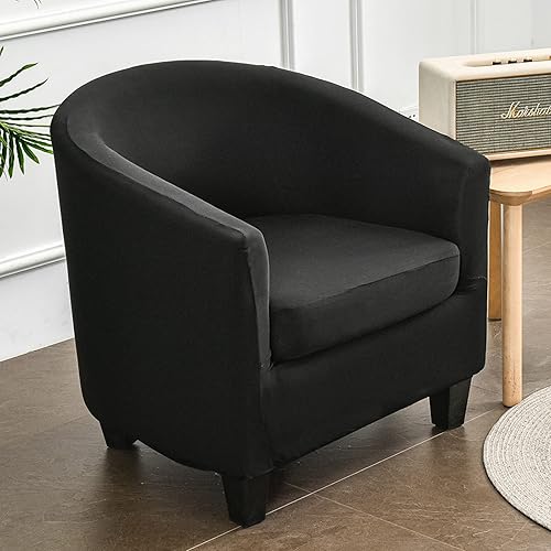 Lot de 2 housses de fauteuil tonneau, amovibles, très extensibles, imprimées et douces, pour salle à manger, salon, Internet, café, bar, bureau, réception - Nail Gallerys