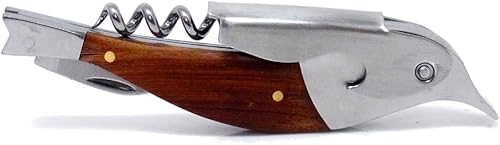 KIKKERLAND Tire-Bouchon en Forme d'oiseau Palissandre/Acier Inoxydable 18/8 Argenté - Nail Gallerys