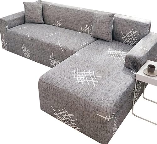 Housse de canapé d'angle Extensible 3 4 Places avec Accoudoirs Couverture de Canapé, Le Revêtement de Canapé d'angle en Forme de L Doit en Acheter Deux (Color : H, Size : 170-210cm) - Nail Gallerys