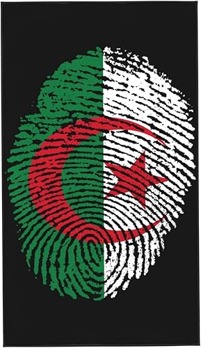 AOOEDM Serviette d'empreintes digitales Algérie-DNA 27,5x16 Pouces Serviette de Toilette absorbante en Fibre Superfine Gant de Toilette - Nail Gallerys