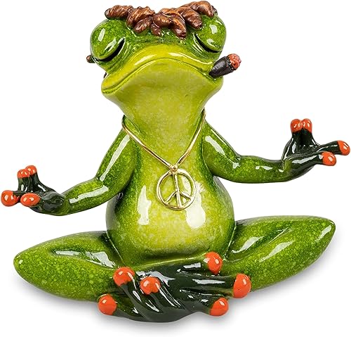 formano Figurine décorative hippie en forme de grenouille de yoga (grenouille assise) - Nail Gallerys