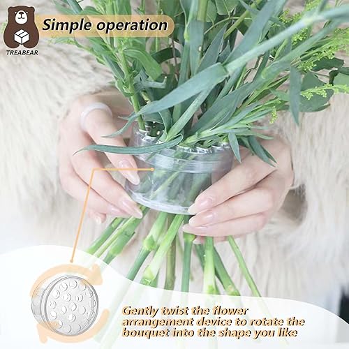 TREABEAR 4PCS Twister de Bouquet for Arrangement Floral,Support de Tige en Spirale Ikebana,Support de Tige en Spirale Transparent pour Fleurs,Support d'Arrangement Floral de Fleurs DIY,Bouquet Twister - Nail Gallerys