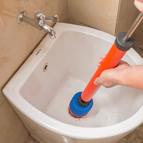 Ukisisi High Pressure Toilet Cleaning in One Drain,High Pressure Toilet Unblock A Shot, Stainless Steel Toilet Unclogger, Toilet Snake Plunger for Floor Drain - Nail Gallerys