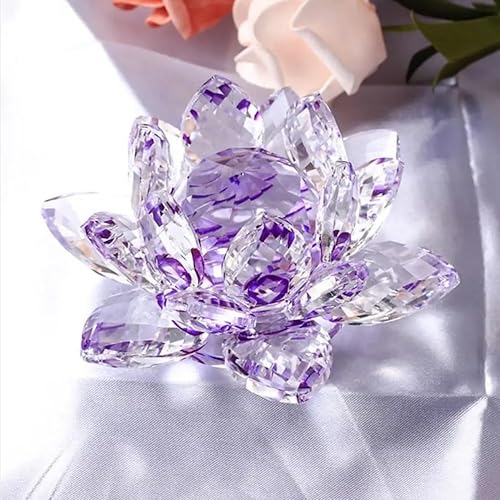 Terphadp G Figurine de Fleur de Lotus en Cristal, DéCoration de Mariage pour la Saint-Valentin, Collection Artisanale en Verre, Ornements de Table, Cadeau Souvenir - Nail Gallerys