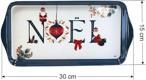 Tabac du Bassigny Plateau de Noël en Mélaminé 30 x 15 cm - Nail Gallerys