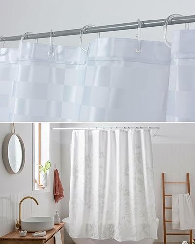 HSIXHAF 48 pcs Anneau De Rideau Transparent, Anneau De Douche en Plastique, Anneau De Rideau De Douche en Forme De C, Anneau De Suspension De Rideau, Crochets pour Rideaux de Salle de Bain - Nail Gallerys