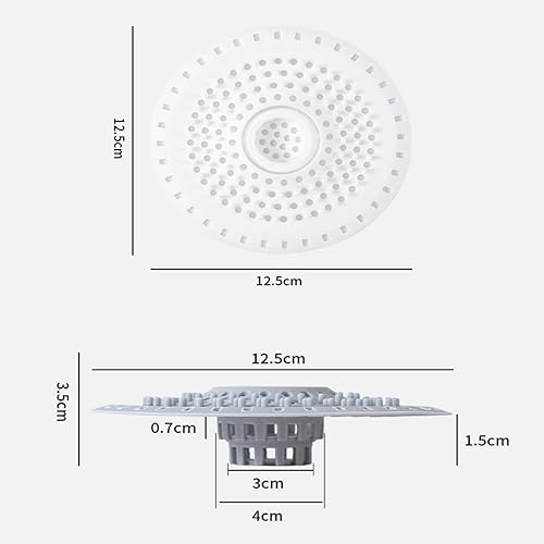 Housse de Protection pour bonde de Douche, de Forme Ronde, Anti-Obstruction, Durable et Facile à Nettoyer, (Acier Inoxydable, 10,9 cm), Cuisine, Toilettes, buanderie, Appartement - Nail Gallerys