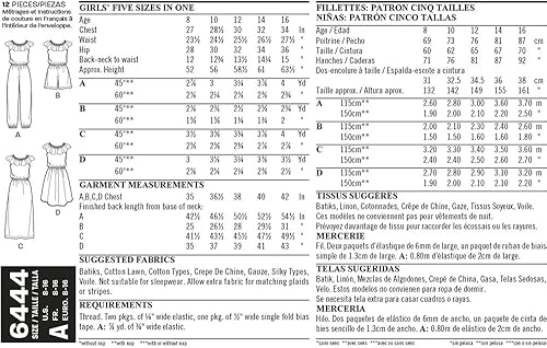 New Look Fille Robe et Combinaison en Deux Longueurs, Patron de Couture Papier - Nail Gallerys