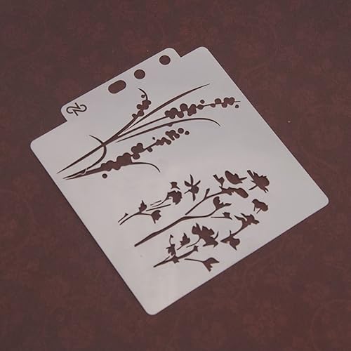 Lot de 9 pochoirs réutilisables en résine époxy pour scrapbooking - Nail Gallerys